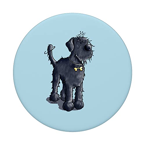 Funny Giant Schnauzer I Schnauzer Gift Dog Fan PopSockets Swappable PopGrip, Black - Image 3