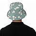 Small Daisy Green Chrysanthemum Flower Bucket Hats Fashion Sun Cap Packable Outdoor Fisherman Hat for Women and Men