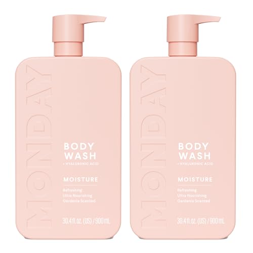 MONDAY HAIRCARE MOISTURE Body Wash with Hyaluronic Acid Shea Butter Coconut Oil & Grapefruit Extract for Normal to Dry Skin 900 mL (Dual Pack)