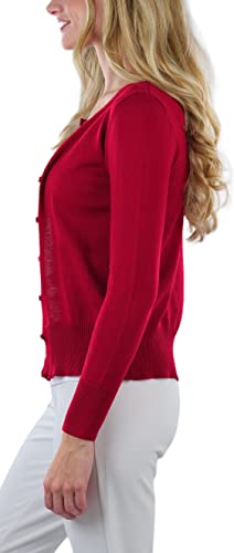 Image of ToBeInStyle Women's Long Sleeve Button Down V-Neck Cardigan