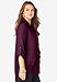 Roaman's Women's Plus Size Georgette Overlay Big Shirt - 36 W, Dark Berry