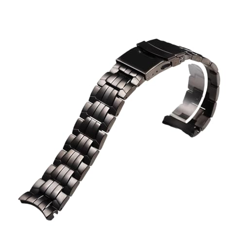 Evite caídas con esta correa acero inoxidable maciza 22mm de cierre seguro para Edifice EF-550D