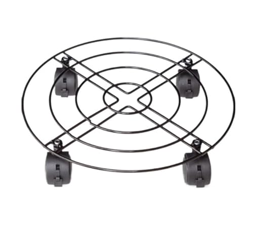 MEVZHH Carrelli, Portafiori Carrello Mobile Della Pianta con Ruote Di Bloccor Uso Interno Ed Esterno Cortile, Ponte, Cucina/Nero/45 Centimetri