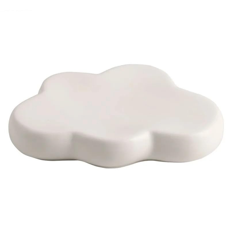 Talerze Kreatywny ceramiczny talerz obiadowy w kształcie chmury Czysta biel Nieregularny talerz deserowy Talerz sushi Talerze na przekąski Specjalna zastawa stołowa (M)