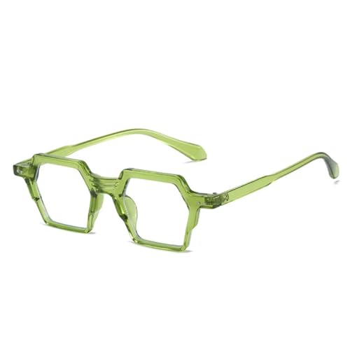Lunettes de soleil hexagonales en acétate robuste avec détails rivets rétro