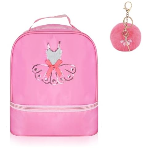 Cute Ballet Bag Kits Tutu Dress Dance Bag, Girls Personalized Waterproof Bag Ballerina Duffle Bag (pink10) Cover