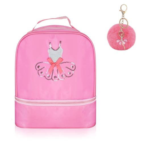 Cute Ballet Bag Kits Tutu Dress Dance Bag, Girls Personalized Waterproof Bag Ballerina Duffle Bag (pink10)