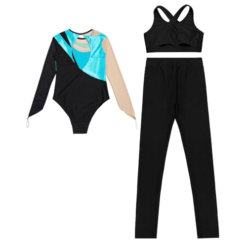 Ensemble de pantalons d'activités pour filles et maillot de gym - 4