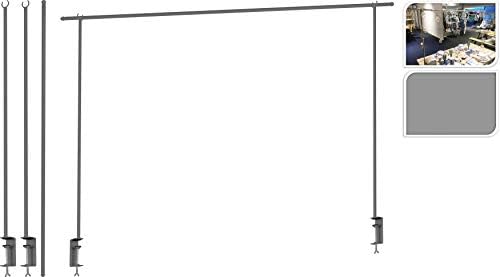 Koopman Over Table Hanging Rail for Decorations Display Rack Party Stall (Grey)