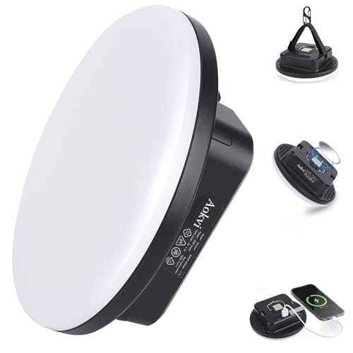 10000 mAh Portable LED Camping Light Rechargeable,3 Light Colors & 1500LM Stepless Dimming Tent Light, IPX65 Waterproof, Magnetic Base for Hurricane Emergencies, Outdoor, Hiking, Home(Standard)