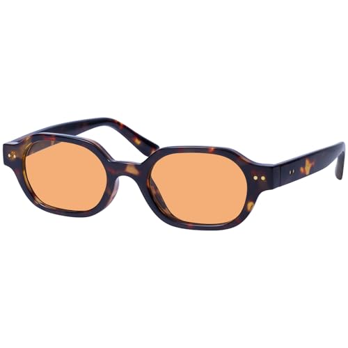 mosanana Retro Hexagon Sunglasses for Women Trendy Small 2026 Cool 70s Tortoise Orange 90s Cute Sunnies MS52595