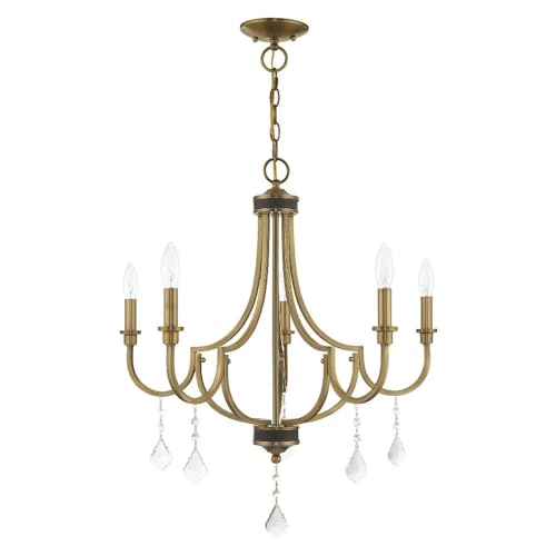 Livex Lighting 5 Lt Antique Brass Chandelier by Livex - Image 2