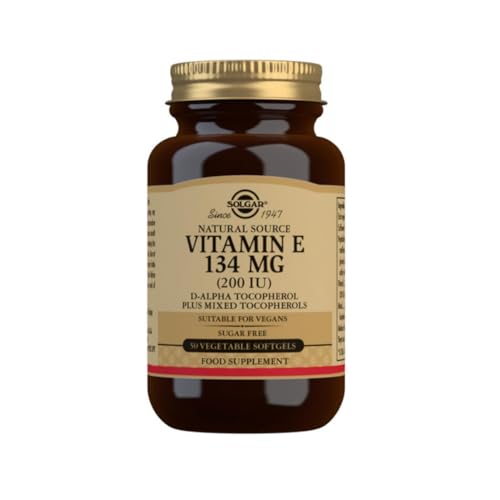 Solgar Vitamin E 134mg 200 UI 50 Vegetable Softgels