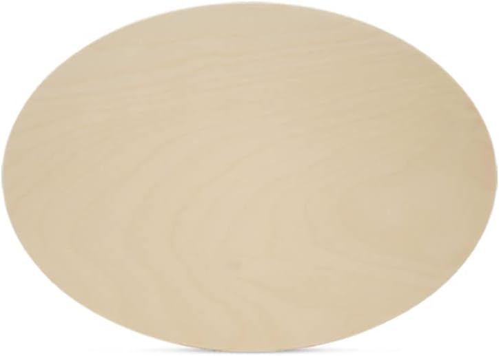 Wooden Oval Cutouts 16-inch x 11-3/8-inch, 1/4 Inch Thick, Pack of 1 Unfinished Wood Cutouts for Crafts, by Woodpeckers