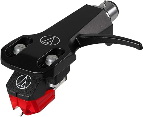Audio-Technica AT-XP5/H Cápsula para DJ audiófilo con aguja elíptica montada en un cabezal AT-HS6 Rojo