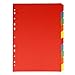 Produktbild Westcott Register für Ordner A4 | Trennblätter für Din A4 Ordner | 10 farbige Tabs in 5 Farben als Ordner Organizer | Robuste 160g/m² mit Eurolochung | E-1733312 00