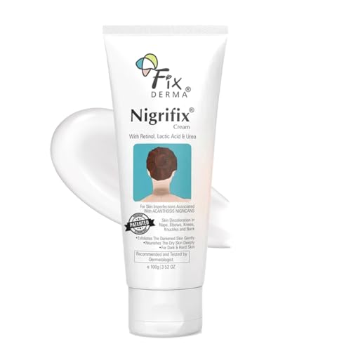 FIXDERMA Nigrifix Cream for Acanthosis Nigricans with Lactic Acid | Dermatologist Tested Retinol Cream | Useful for Dark Body Parts like Neck, Ankles, Armpits & Elbows –3.52 FlOz