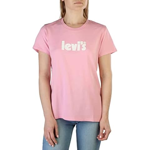 Camiseta Levi's The Perfect Tee Mujer Poster Logo Prism Pink Cover