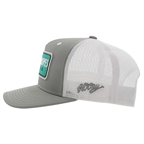 HOOEY Youth Adjustable Snapback Trucker Mesh Back Hat (Grey/White/Teal - CR083-Y)2