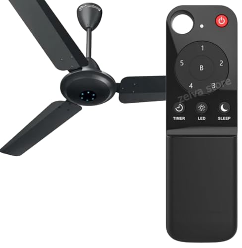 Image of Compatible with Atomberg Renesa Elite | Halo Smart | Enzel Efficio Alpha 1200mm BLDC Ceiling Fan Remote | with Timer, LED & Sleep Mode, 5 Speed Control [1 Year Warranty]