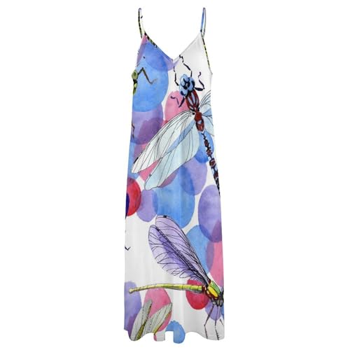 Robe maxi sans manches col V avec coupe fluide et légère