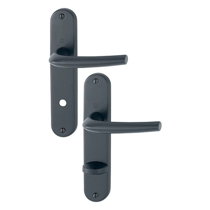 HOPPE AG EHA88012 Ensemble san Diego Petite Plaque-Modele : Condamnation-Teinte : Noir 9714-HOPPE