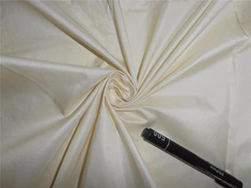 Soie Dupioni crème tissu de décoration 137 cm pour confectionner des coussins de salon raffinés