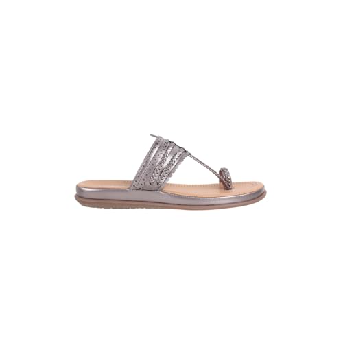 Image of Metro Women Flat Kolhapuri Comfort Chappal