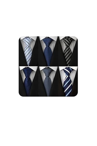 Image of Men's Necktie Classic Silk Tie Woven Jacquard Neck Ties 9 PCS