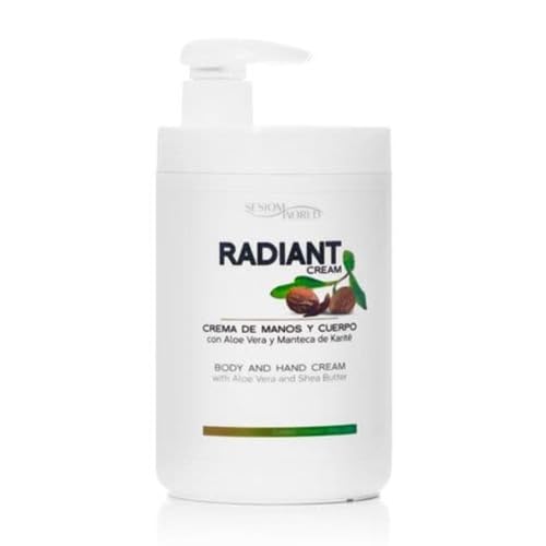 Sesiomworld Crema Hidratante de Manos y Cuerpo Radiant con Aloe Vera y Karité 1 Kilo 1 Unidad 1080 g