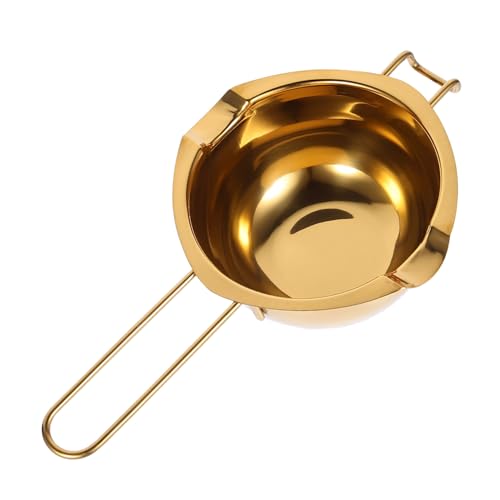 BEBEMOKO 1pc Stainless Steel Chocolate Heating Pot Melting Bowl for Baking Cheese Butter Double Boiler Extended Handle for Melting Easy to Clean Kitchen Tool