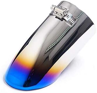 1Pcs Blue Car Stainless Steel Tailpipe Trims Exhaust Muffler Tail Pipe Tip For Nissan Rogue 2014-2020