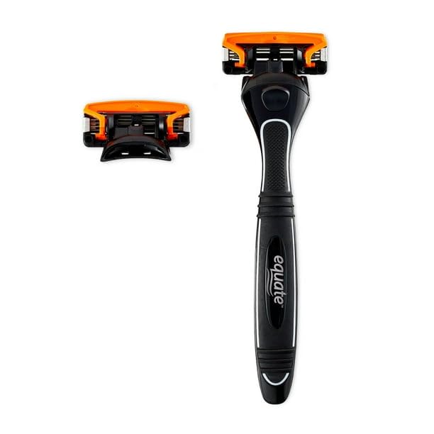 Men's 5 Blade Razor With Trimmer, Cartridges Fit Equate 5 Blade & Handles (1 Razor Handle, 2 Cartridges), Comfortable Shave
