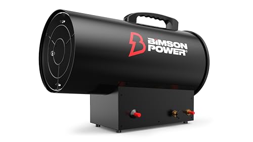 Bimson Power 30kW Propane Gas Space Heater, 102,000 BTU/hr, Industrial Portable Heater for Workshop,...