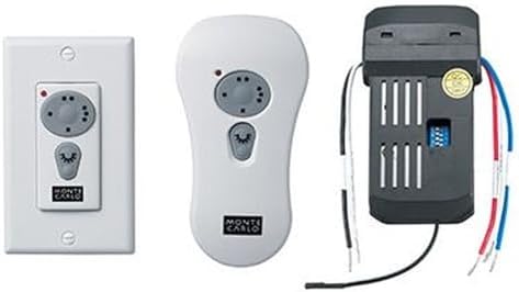 Monte Carlo CK250 Transitional Wall-Hand-held Combo Remote Control Kits Collection in White Finish, See Image
