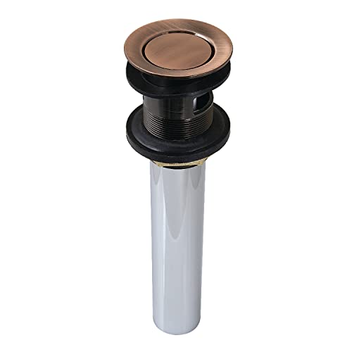Kingston Brass KB810AC Brass Push Pop-Up Drain with Overflow, Antique Copper by Kingston Brass - Used condition - US$24.78