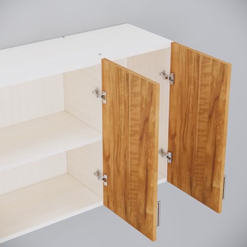 Image of SPECIALITY PANELS 3 Door Modular Wall Mounted Kitchen Cabinet with Adjustable Shelf Space Saving Storage Unit | Engineered Wood Cupboard for Kitchen Living Room Organizer Furniture | DIY Assembly