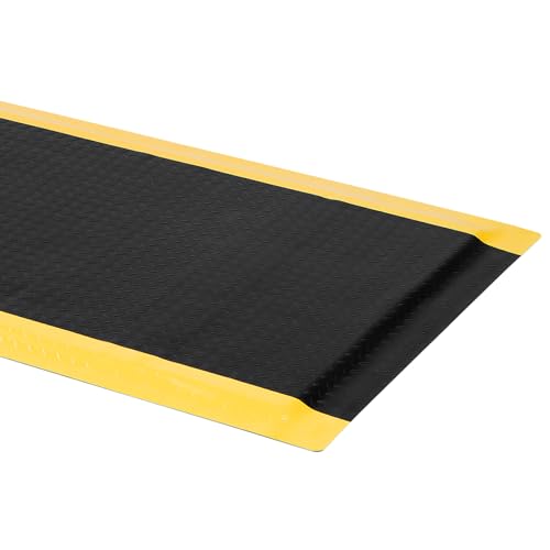 Image of 3 x 7 FT Anti Fatigue Mats Industrial 15 /16 Inch Thick Soft Sponge Ergonomic Mat Durable Heavy Duty Diamond Plate Work Mat for Standing Non Slip Industrial Grade Floor Mat for Leg & Back Pain