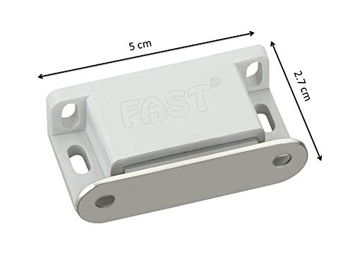 FAST DM03P Innovative Soft - Catch Function Furniture Cabinet Small Magnet Door Catcher for Wadrobe, Almari and Cupboard Doors to Hold - Size 2-10pcs 1