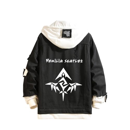 ISaikoy Anime Touhou Project Denim Jacket Long Sleeve Jeans Sweatshirt Sweater Hoodie