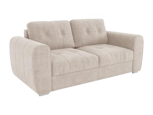 Vente-unique - Sofá Cama 3 plazas Bolipo - poliéster - Beige
