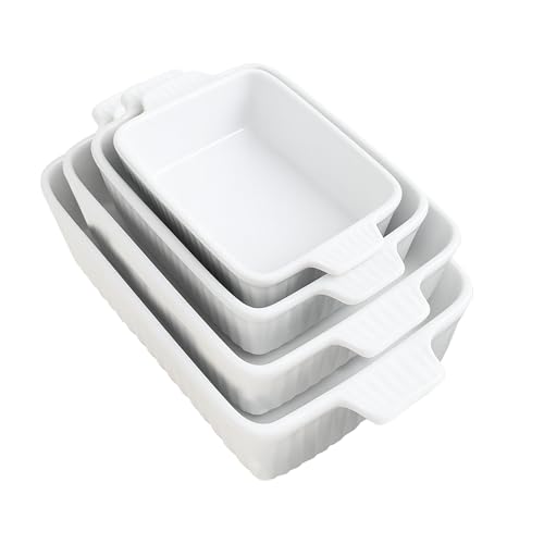 Emeril Lagasse Casserole Dishes for Oven, 4pc Ceramic...