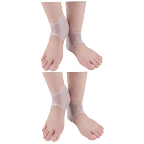 minkissy 2 Pairs Cracked Heel Sleeves Insoles for Women Moisturizing Anti-chapping Socks