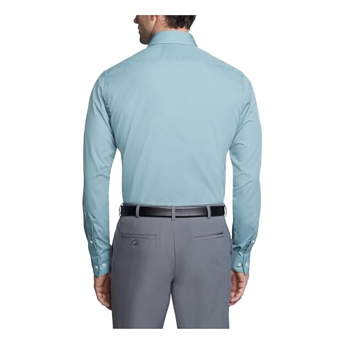 Van Heusen Men's Dress Shirt Fitted Poplin Solid Dress Shirt