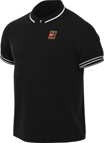 Nike Camiseta M Nkct Heritage Polo, Negro/Blanco, FQ2101-010, L