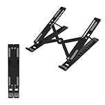 Laptop Stand for Desk, 10 Levels Height Adjustable ABS+Silicone Foldable Computer Stand, Portable Laptop Riser,Ventilated Cooling Notebook Stand for MacBook Air/Pro,10-15.6 inch Laptops and Tablets