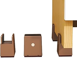 AIRUJIA Upgraded Adjustable Chair Risers with Screw Clamp, 2 Inch Lift Heavy Duty Bed Risers for Sofa Desk Table Cabinet, Fits Square Chair Leg Diameter from 1 to 1.5 Inch, (2 Pieces, Brown)