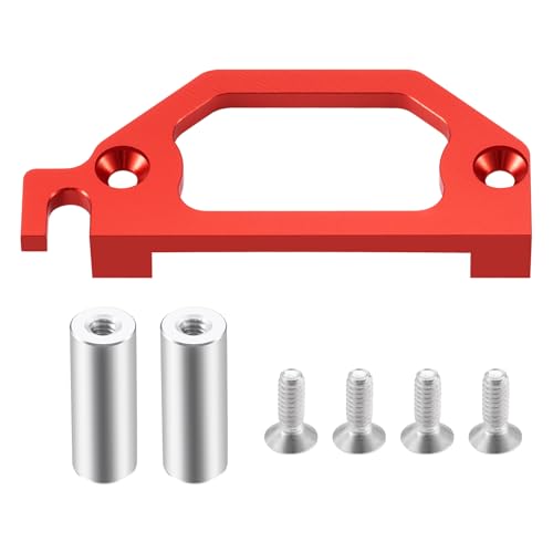 JGGZONE RC Aluminum Alloy Servo Mount Metal Servo Bracket Upgrade Parts Compatible with Tra-xxas LaTrax 1/18 Teton,Desert Prerunner RC Crawler Car Upgrade Replace Parts (Red)