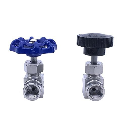 Válvula de aguja de acero inoxidable 1/4 para regular flujo con rosca hembra G 6