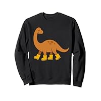 Cute Brachiosaurus in Rain Boots Dinosaur lover Sweatshirt